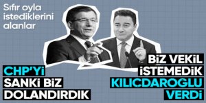 Davutoğlu ile Babacan'dan CHP'ye vekillik tepkisi