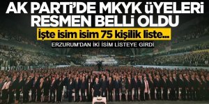 İşte AK Parti'de MKYK listesi! Erzurumlu iki isim