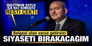 Soylu ilk kez konuştu: Belgesi olan varsa getirsin! Siyasete bırakacağım