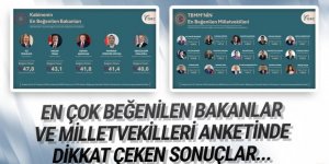 En Beğenilen Bakan ve Milletvekilleri anketi sonuçları açıklandı