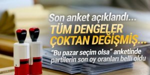 Bu pazar seçim olsa anketinin sonuçları açıklandı