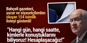 Bahçeli Özel'i hedef aldı, 154 isimlik listeyi açıkladı: ''Gün gelecek hesaplaşacağız''