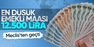 En düşük emekli aylığının 12 bin 500 lira olmasını öngören teklif kabul edildi