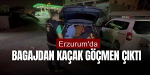 Erzurum'da Otomobilin bagajından göçmen çıktı