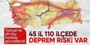 45 ilin rengi deprem haritasında kırmızı oldu!