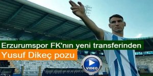 Erzurumspor FK'nın yeni transferinden Yusuf Dikeç pozu