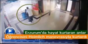 Erzurum'da hayat kurtaran anlar