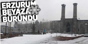 Erzurum beyaza büründü