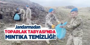 Erzurum'da jandarmadan tabya temizliği