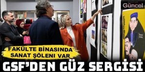 Güzel Sanatlar Fakültesinde şenlik havasında bir sergi