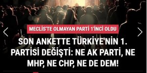 Meclis'te olmayan parti 1'inci oldu