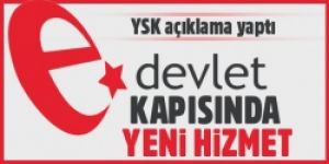 e-Devlet'te yeni hizmet